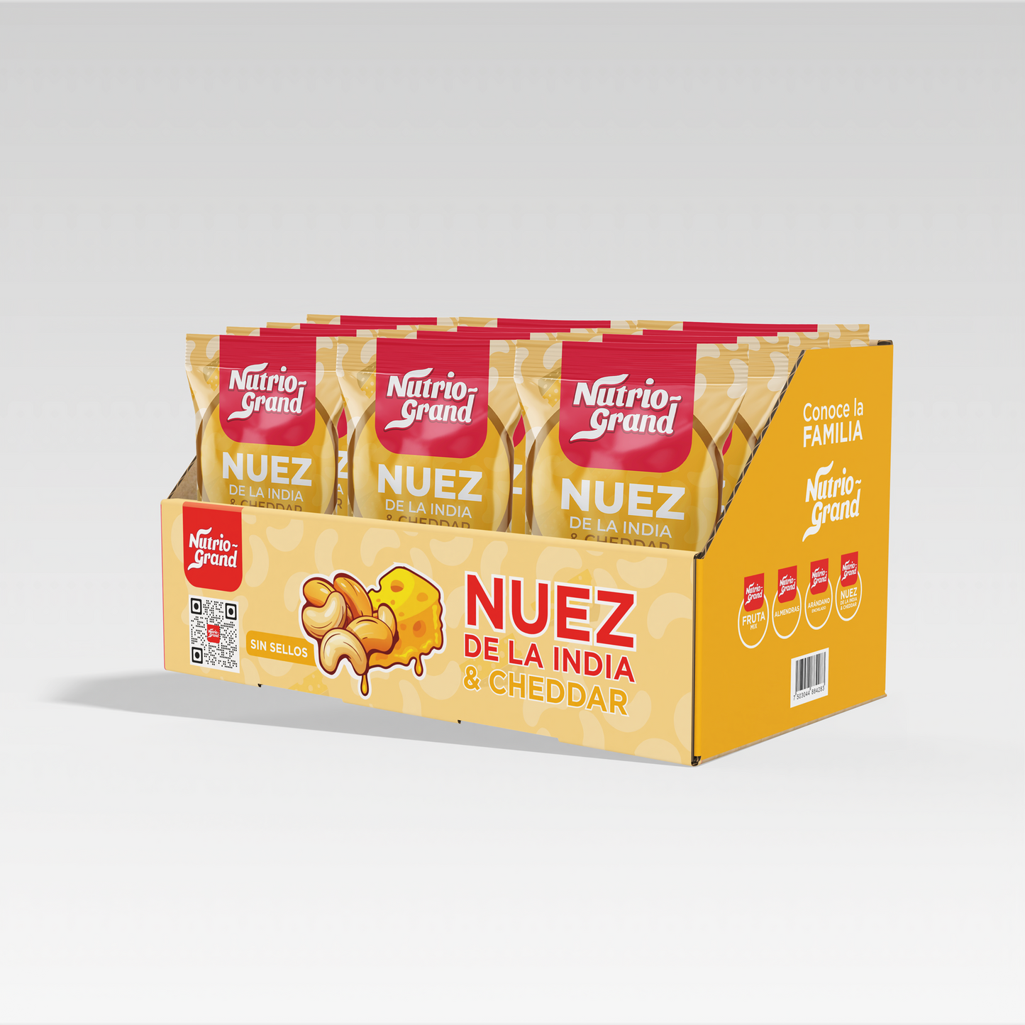 Nutrio-Grand Nuez de la India & Cheedar (12 pzas)